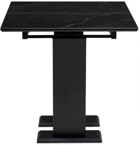 Стол на тумбе Woodville Иматра 140х80х76 черный мрамор / черный кварц 532383