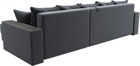 Диван угловой с декором и полкой Лига-050 НПБ Лига Диванов (Велюр) арт.128594