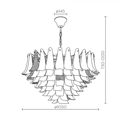 Подвесная люстра Modelux MODELUX ML.6777.28P GD