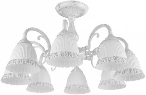 Потолочная люстра на штанге Arte Milano AM347410 347410/8 WT+SL (220V)