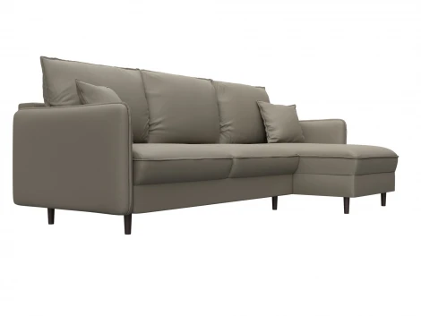 Диван угловой Лига-064 НПБ угол универсальный (ДСП/Дерево/Экокожа/Бежевый) Лига Диванов 129931