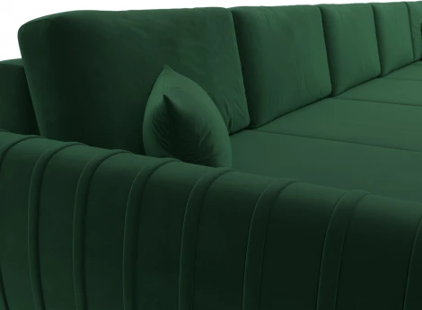 Диван П-образный Лига-057 НПБ МегаЛонг Лига Диванов (Велюр) арт.129357