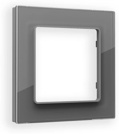 Рамка Ambrella Volt ALFA Platos (Антрацит серый Стекло органическое) 1-ая AF330651