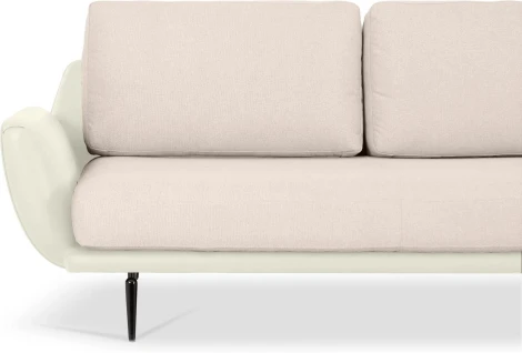 Диван Ispani угловой правый ОГОГО (арт.803478), (Ткань,Экокожа/Белый)