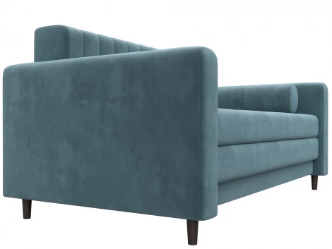 Диван прямой Лига-070 (ЛДСП,Брус,Фанера/Дерево/Велюр/Бирюзовый) Лига Диванов 129744