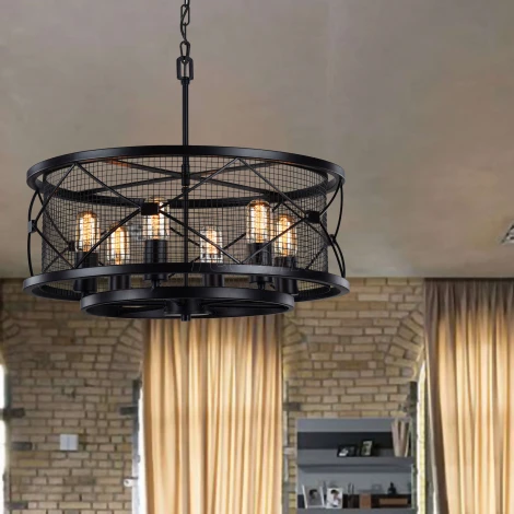 Подвесная люстра Favourite Mesh 1783-6P (220V, на цепи, подсвечник, свеча)