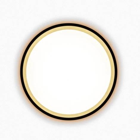 Настенно-потолочный светильник с подсветкой Черный+Золото Citilux Etalon CL750181 (LED, 220V, круглые, IP40)