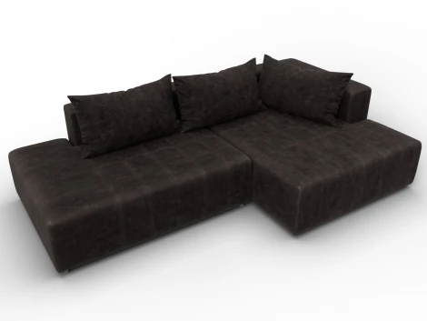 Диван угловой Лига-103 НПБ угол правый (ДСП,Брус,Фанера,Велюр/Коричневый) Лига Диванов 134827