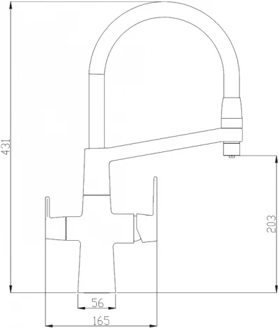 Смеситель Steel Hammer SH 818-6 BLACK BR для кухонной мойки