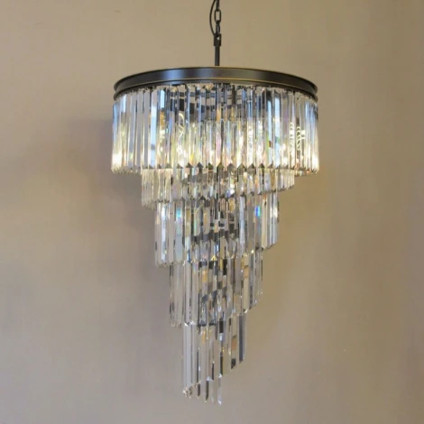 Подвесная люстра ярусная каскадная Citilux Мартин CL332171 (220V, хрусталь)
