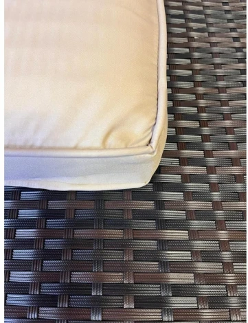 Комплект плетеной мебели YR822Br Brown-Beige (подушка бежевая) (Коричневый) Afina