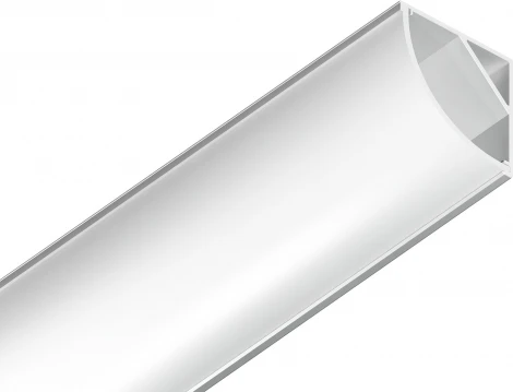 Алюминиевый профиль угловой круглый для светодиодной ленты до 9,78мм Ambrella Illumination GP2100WH