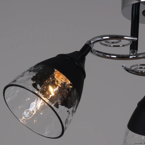 Потолочная люстра на штанге Reluce 70139-3.3-03 CR+BK (220V)