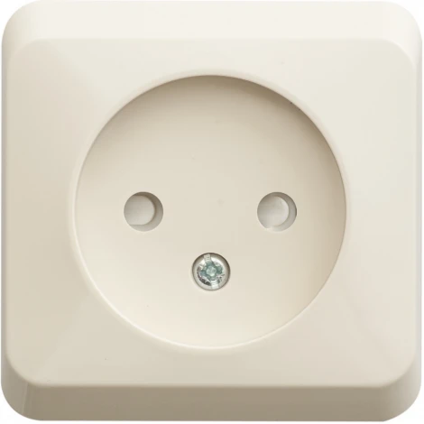 Розетка накладная без заземления со шторками (кремовый) Systeme Electric Этюд PA16-002K