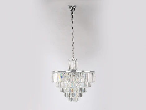 Подвесной светильник Newport 31100 31114/S nickel (220V, хрусталь, на цепи)