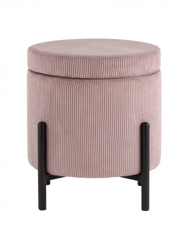 Пуф Дали с ящиком велюр пыльно-розовый УТ000036723