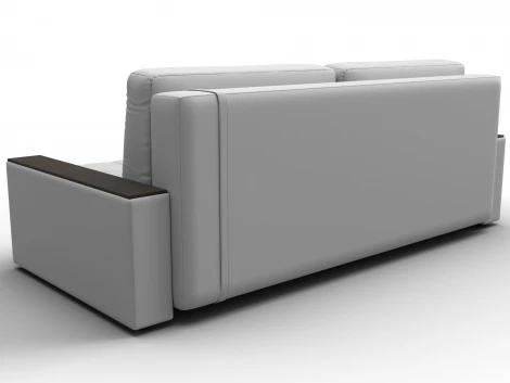 Диван прямой с декором Лига-096 НПБ (ДВП,ДСП,ЛДСП,Брус,Фанера/Пластик/Экокожа/Белый,Черный) Лига Диванов 133431