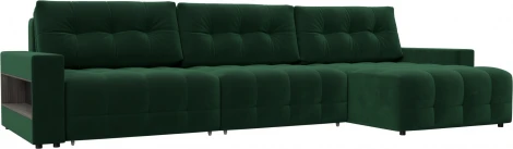 Диван угловой с полками Лига-053 НПБ Лонг Лига Диванов (Велюр) арт.128960