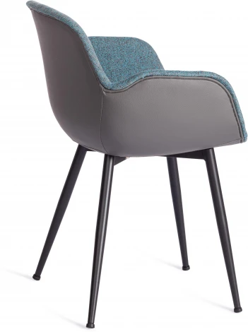 Обеденный стул Tetchair VALENTINO (Металл,Экокожа,Ткань/Серый)