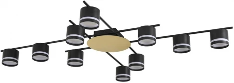 Потолочная люстра на штанге Lumion Benua 8304/10C золотой/черный, металл/акрил GX53 LED 10*7W 220V