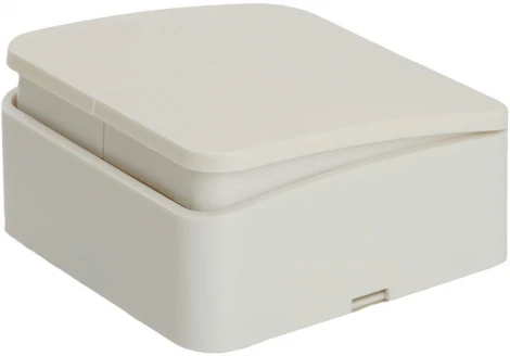 Выключатель двухклавишный (белый) Stekker София 49289