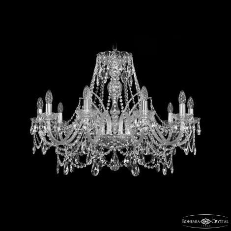 Подвесная люстра Bohemia 1411 1411/10/300 Ni (220V, подвески, на цепи, подсвечник, свеча)