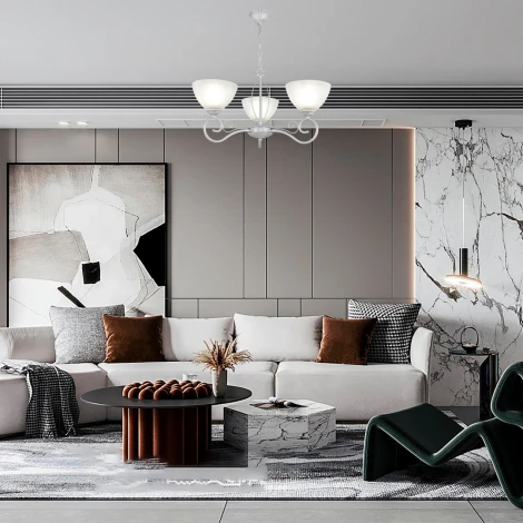 Подвесная люстра Arte Milano Amalfi-0656 330656/3 WT+SL (220V, на цепи)