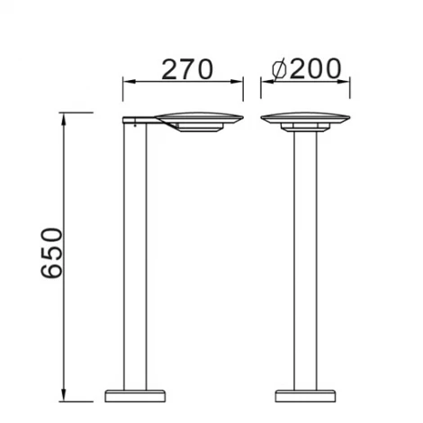Наземный светильник Oasis Light W2257S-650