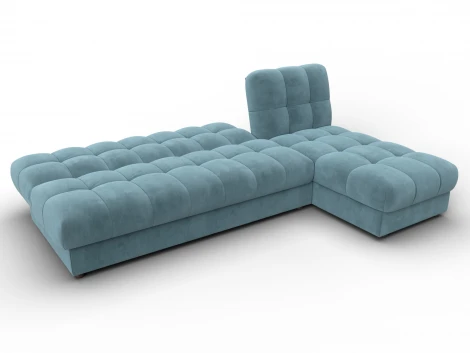 Диван угловой Лига-116 НПБ угол правый (ДСП,ЛДСП,Велюр/Бирюзовый) Лига Диванов 136952