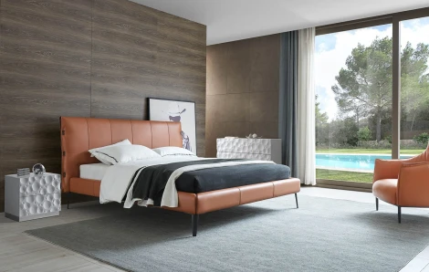 Кровать GC1727 (160-200) коричневый PC019-8095