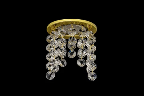 Встраиваемый светильник хрустальный Dio D'Arte Osimo Gold GU10.5.14.8.117 G (220V, круглые)