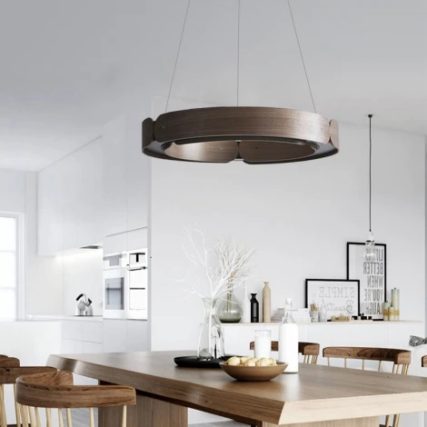 Подвесной кольцевой светильник Range 1 D70 Black Walnut ImperiumLoft Range01 (195534-26) (LED, 220V, на тросе, кольцо)