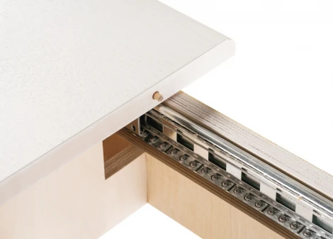 Стол деревянный Woodville Морнит 220(320)х110 слоновая кость / золото