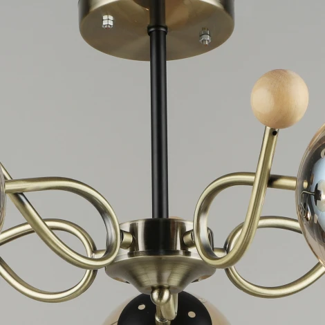 Потолочная люстра на штанге Reluce 02021-0.3-05 AB+BK