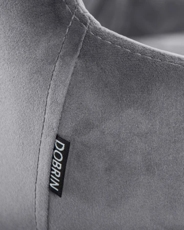 Стул полубарный CHRISTIAN'65 (черные ножки, темно-серый велюр (V108-91))