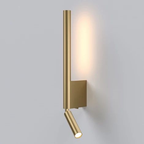Настенный светильник светодиодный для чтения Elektrostandard Sarca 40111/LED латунь a066400 (220V, выключатель, круглые)