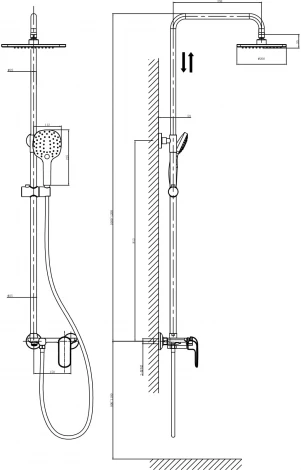 Душевая стойка D&K Gondolla DA1023701B14