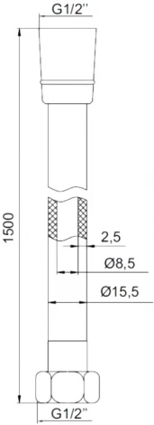 Душевой шланг IDDIS Shower Hose 04P15BLi19 1.5 м