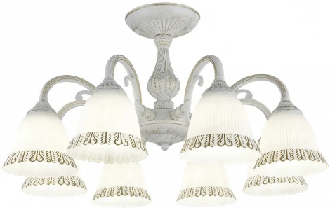 Потолочная люстра на штанге Arte Milano AM347410 347410/8 WT+G (220V)