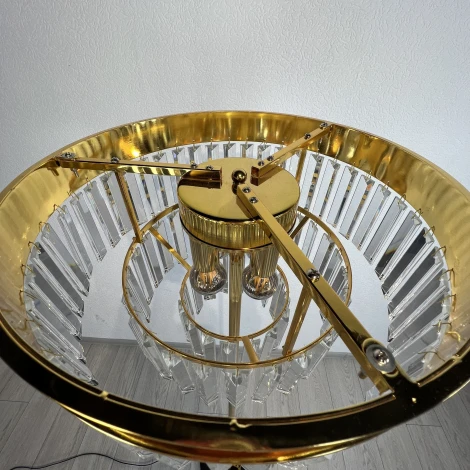 Торшер Rh 1920S Odeon Clear Glass Floor Lamp Gold Imperiumloft 241415-22 (241415-22) (220V, подвески, выключатель)