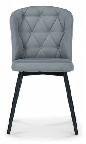 Обеденный стул Woodville Алиссум (Металл, Велюр/Черный) арт.621501