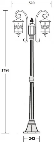 Наземный фонарь Oasis Light FRANKFURT 15858A/18 Gb (220V, IP44)