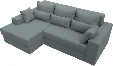 Диван угловой Майами левый угол (Серый/Рогожка) Лига Диванов арт.121159L