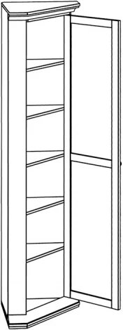 Шкаф угловой ОГОГО (арт.330756), (ЛДСП/Белый)