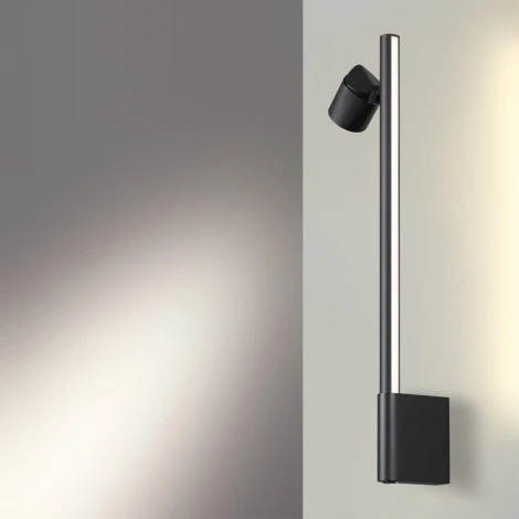 Светильник настенный диммируемый (выключатель) Novotech Fermo 359313 OVER черный IP20 LED 7W+7W 4000K 220V (регулировка яркости)