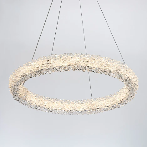 Подвесной светильник светодиодный хрустальный с пультом с регулировкой цветовой температуры и яркости Modelux MODESTYLE MS.5002.600 CR