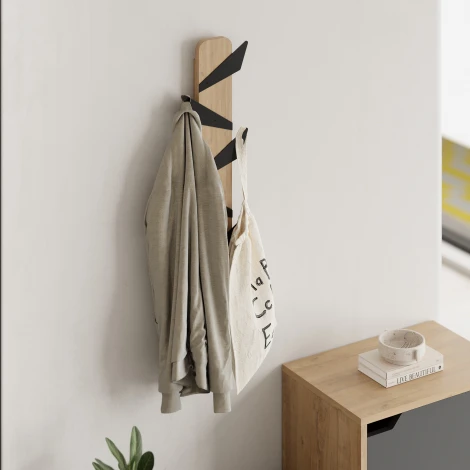 Вешалка для одежды ALESTA HANGER LEVE (ЛДСП/Дуб) арт.LEV01089