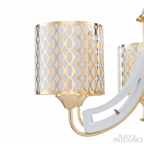 Подвесная люстра Arte Milano Florentia-3387 303387/6 Wh/Gd (220V, на цепи)