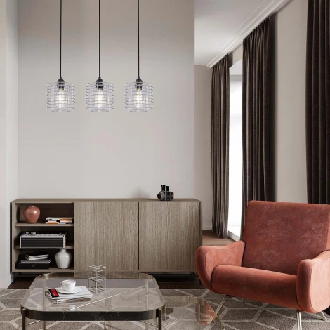 Подвесной светильник Escada Grid 10190/3S Chrome (220V, на проводе)