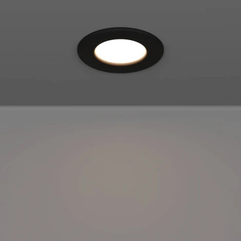 Встраиваемый светодиодный светильник Eglo Fueva 6 901412 с рег-кой цветовой темп-ры 3,7W(LED) IP44, 2700K, 4000K, 6500K пластик, черный, белый